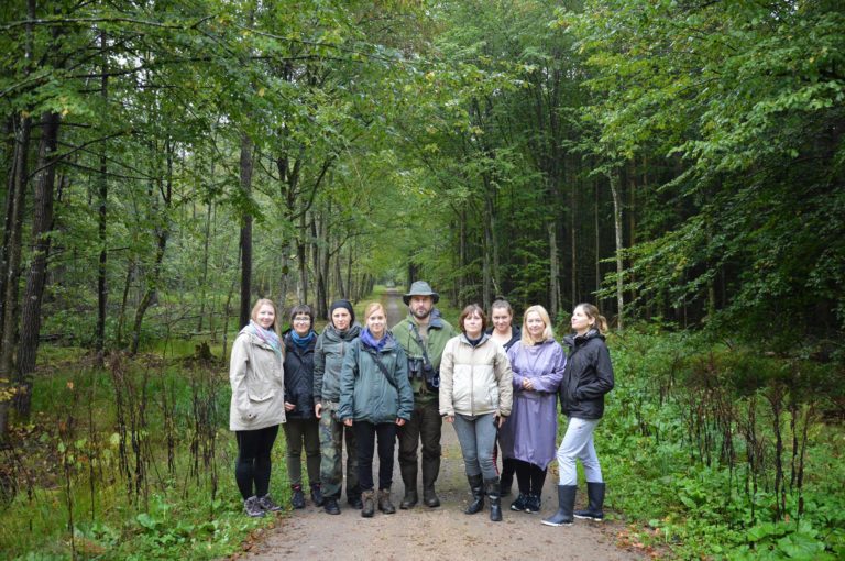 Na żubrach w Białowieży